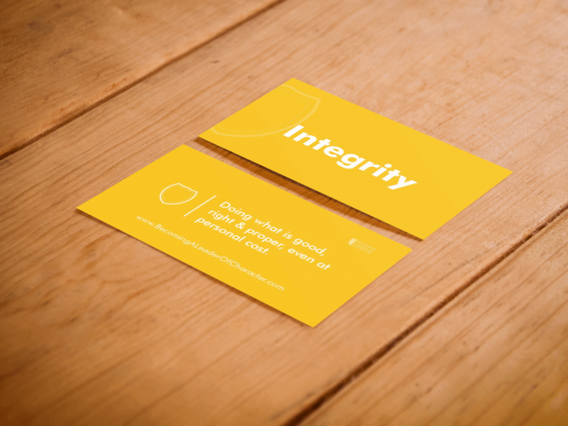 HABITS OF CHARACTER BUSINESS CARDS